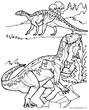 l&aacute;mina para imprimir y colorear dinosaurio iguanodon
